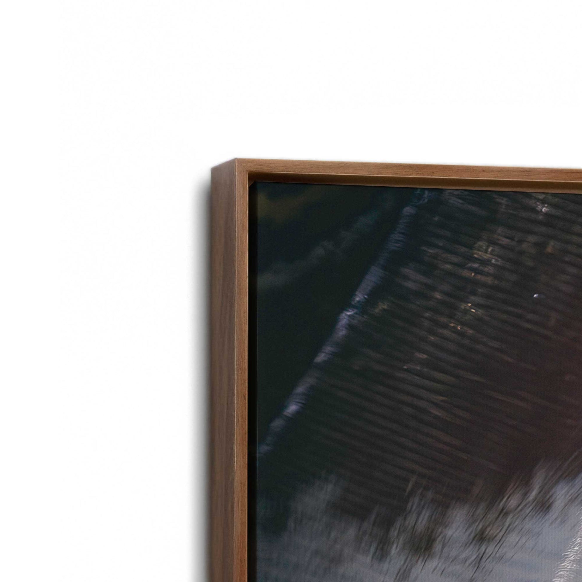 [Color:Walnut], Picture of art in a Walnut frame at an angle