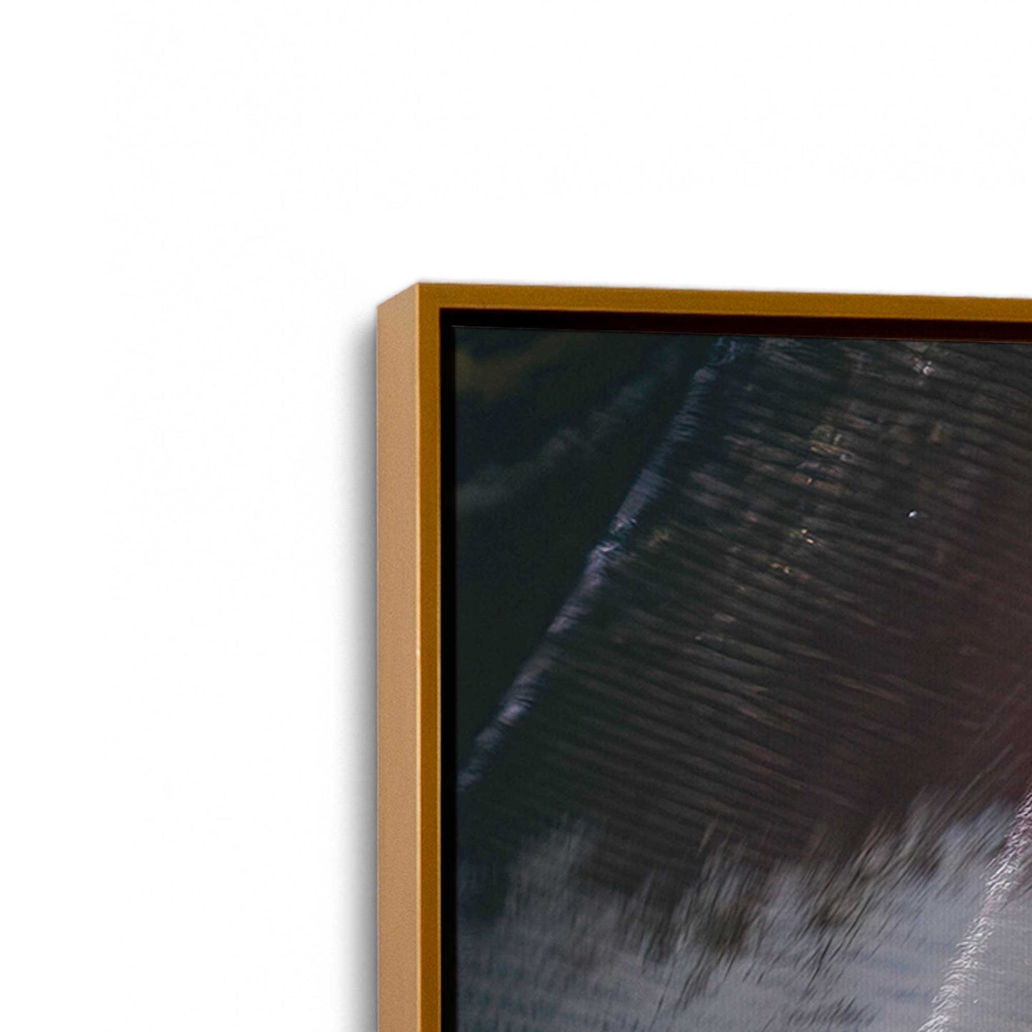 [Color:Polished Gold], Picture of art in a Polished Gold frame at an angle