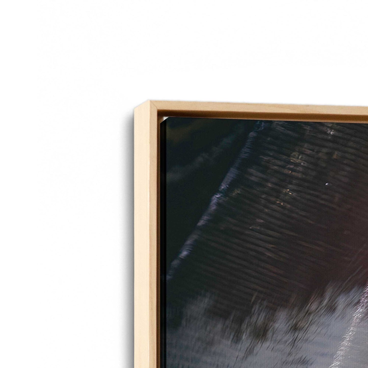 [Color:American Maple], Picture of art in a American Maple frame at an angle