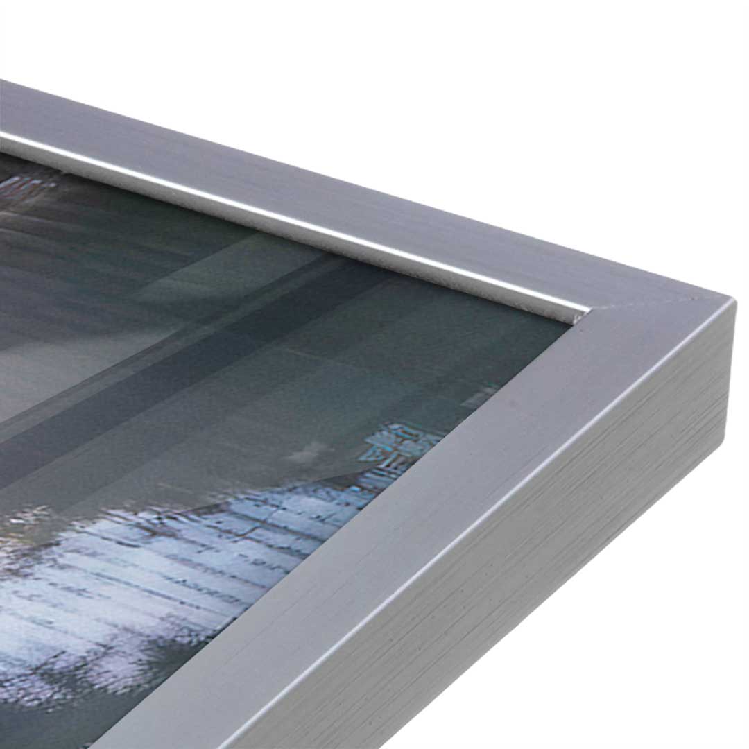 [Color:Polished Chrome], Picture of art in a Polished Chrome frame at an angle