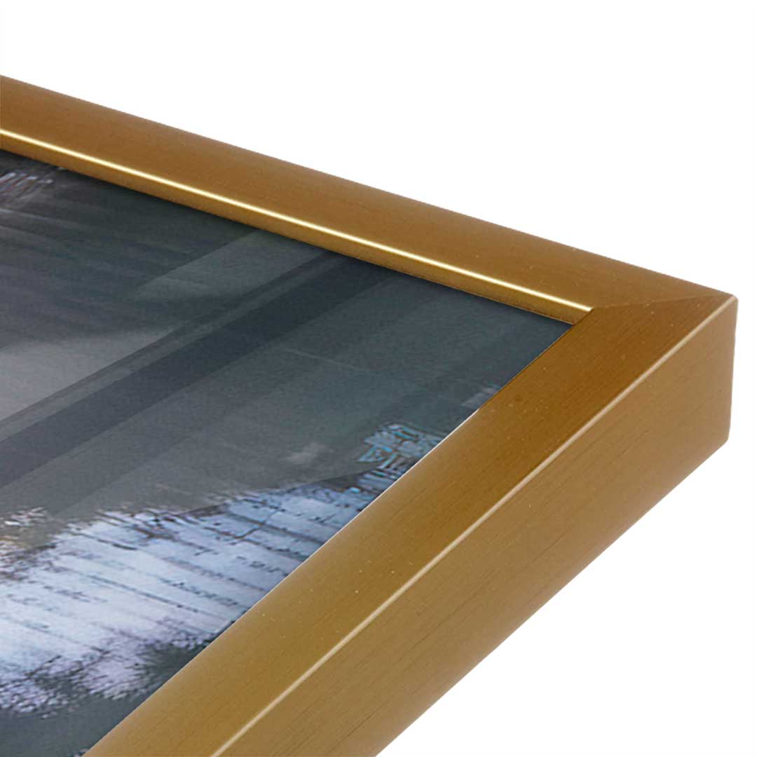 [Color:Polished Gold], Picture of art in a Polished Gold frame at an angle