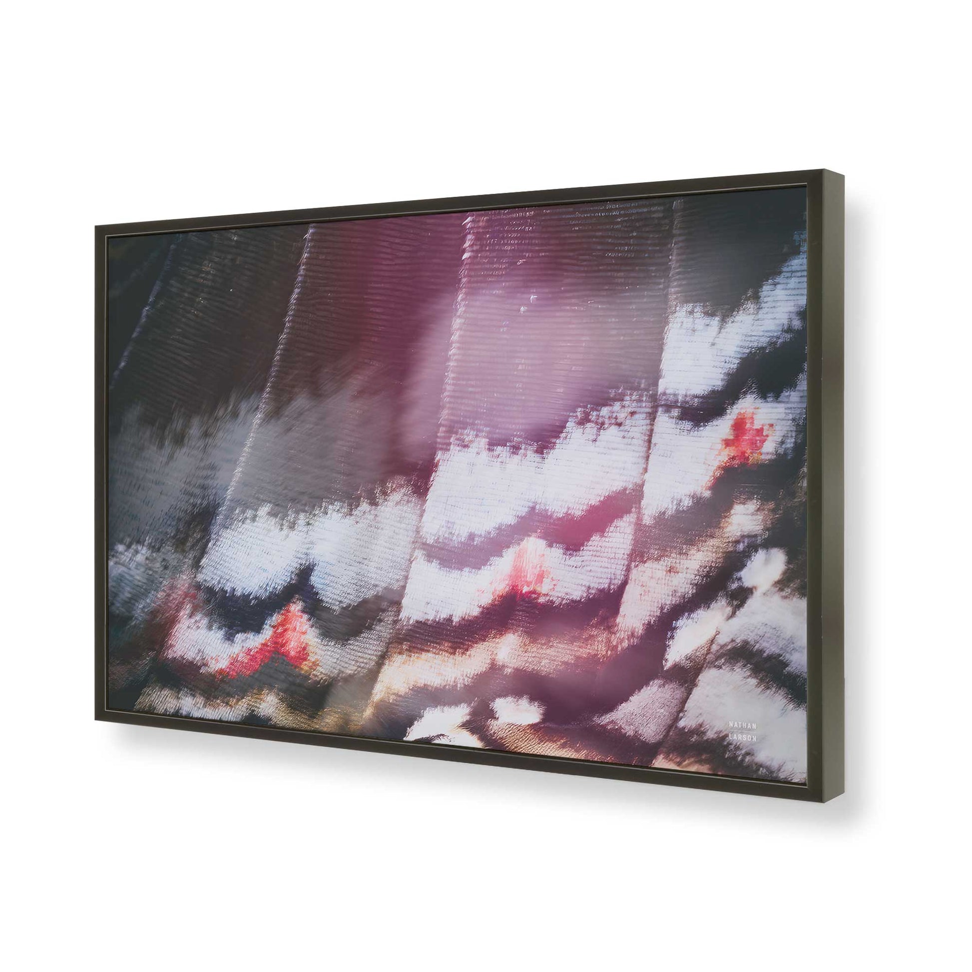 [Color:Satin Black], Picture of art in a Satin Black frame of the corner