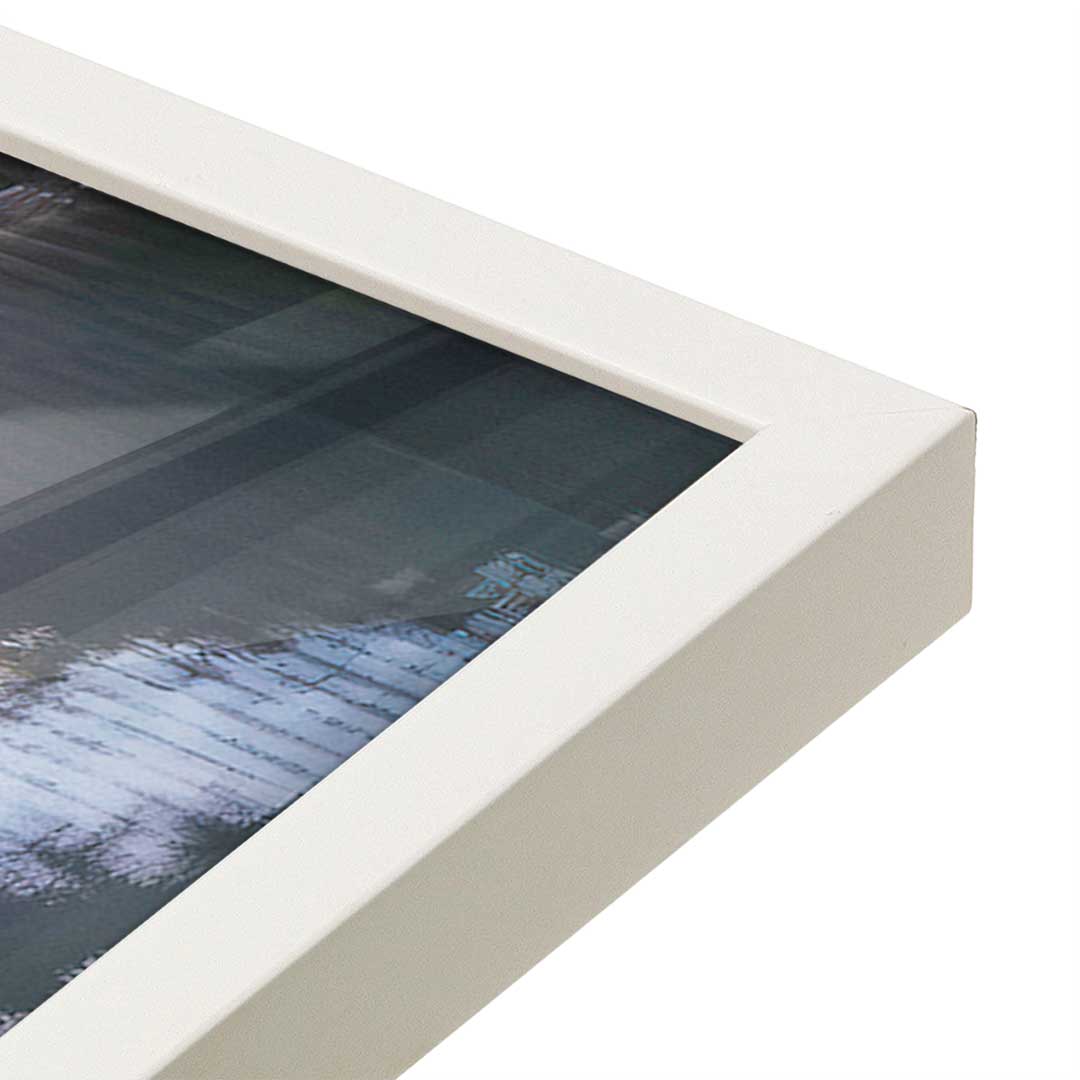 [Color:Opaque White], Picture of art in a Opaque White frame at an angle