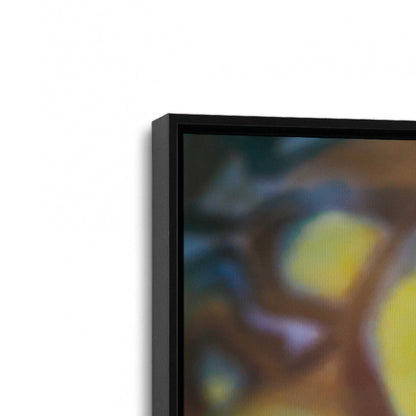 [Color:Satin Black], Picture of art in a Satin Black frame at an angle