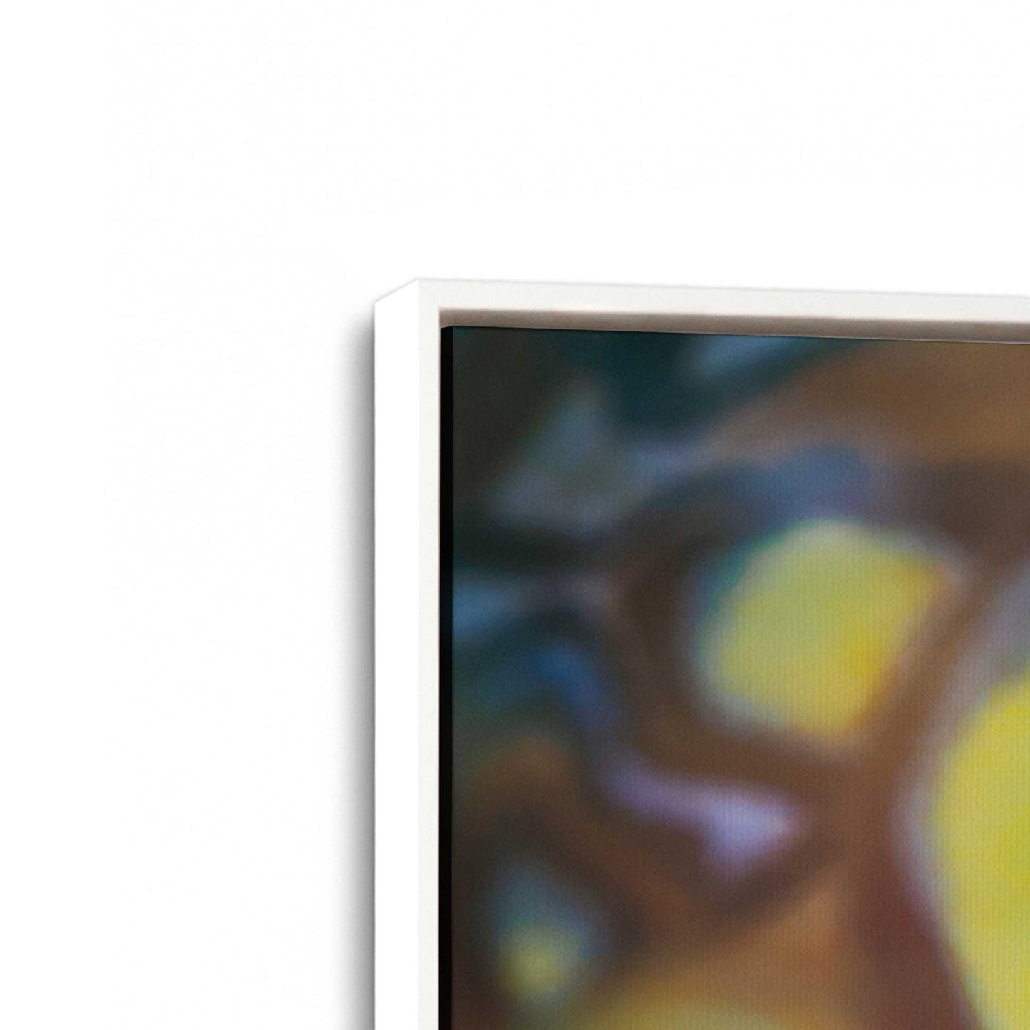 [Color:Opaque White], Picture of art in a White frame at an angle