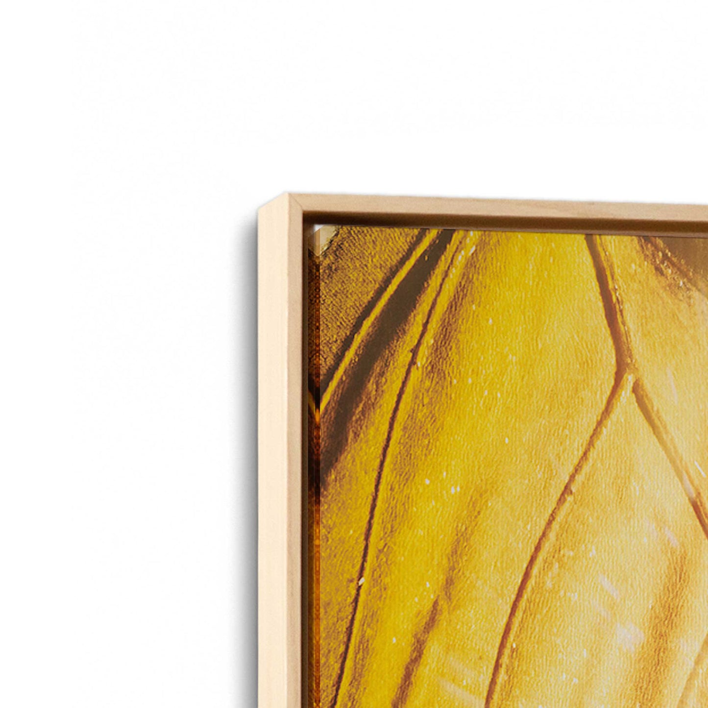 [Color:American Maple], Picture of art in a American Maple frame at an angle