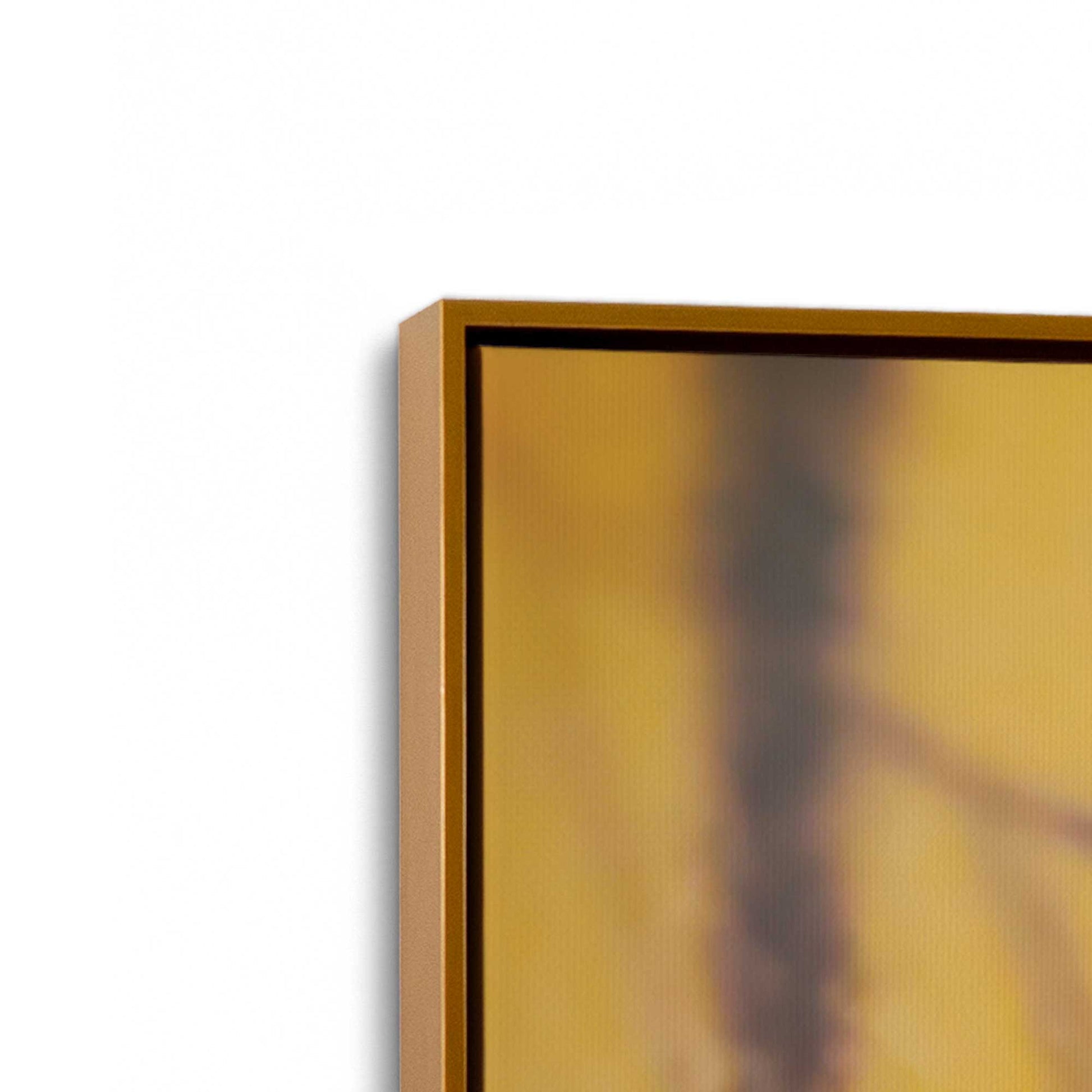 [Color:Polished Gold], Picture of art in a Polished Gold frame at an angle