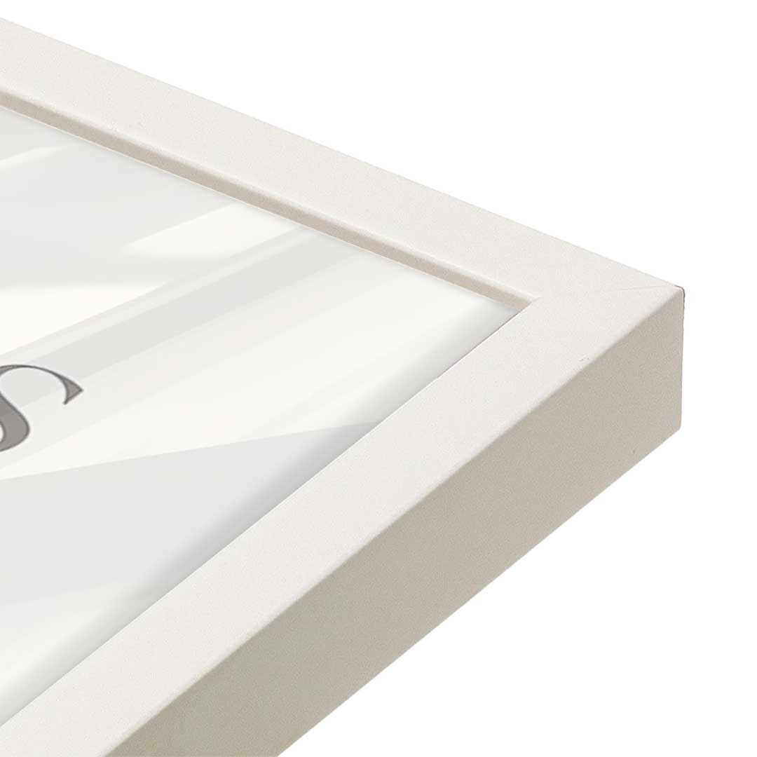 [Color:Opaque White], Picture of art in a Opaque White frame at an angle