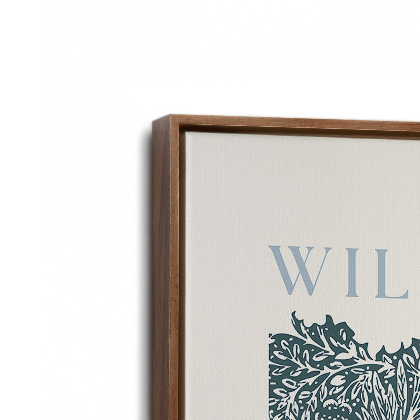 [Color:Walnut], Picture of art in a Walnut frame at an angle