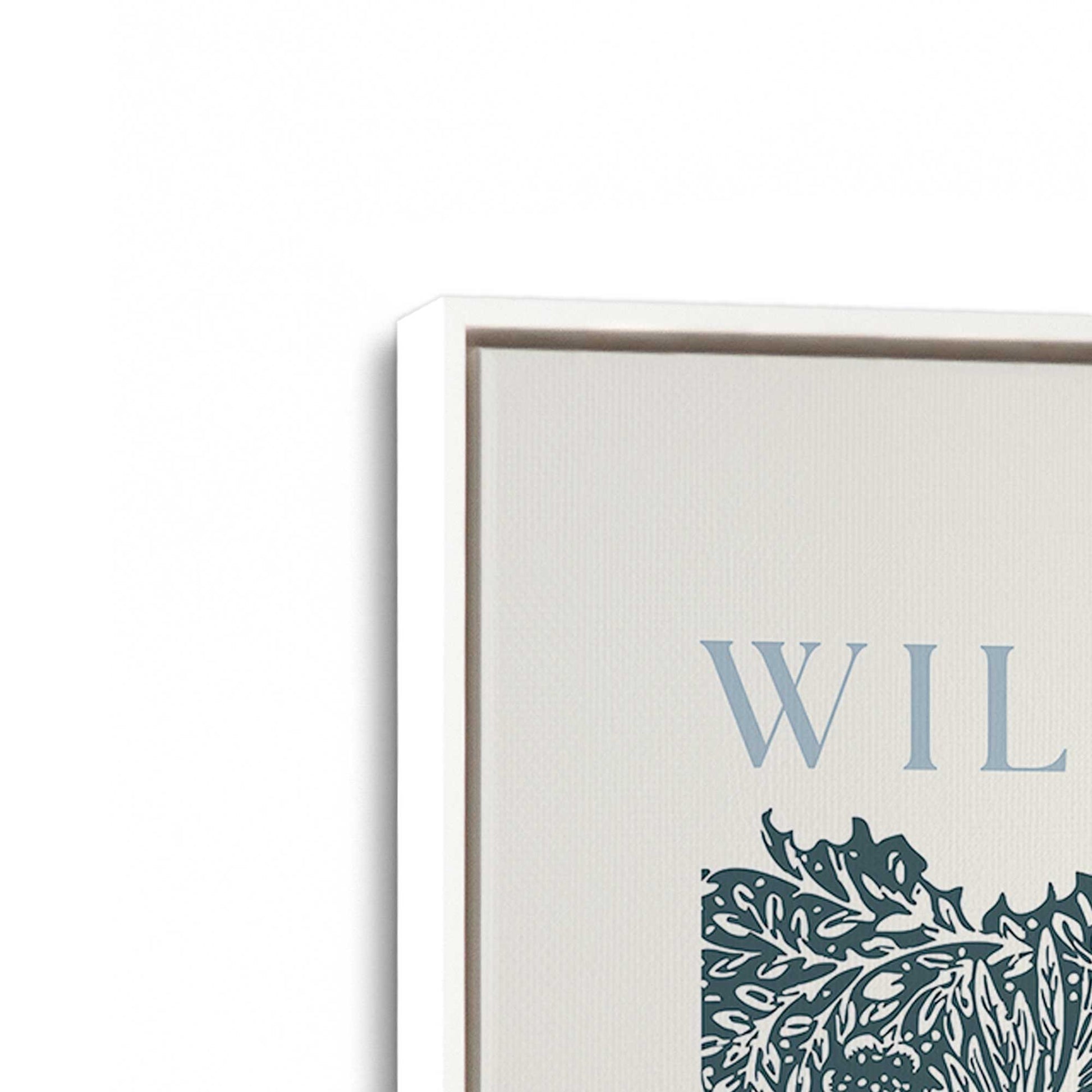 [Color:Opaque White], Picture of art in a White frame at an angle