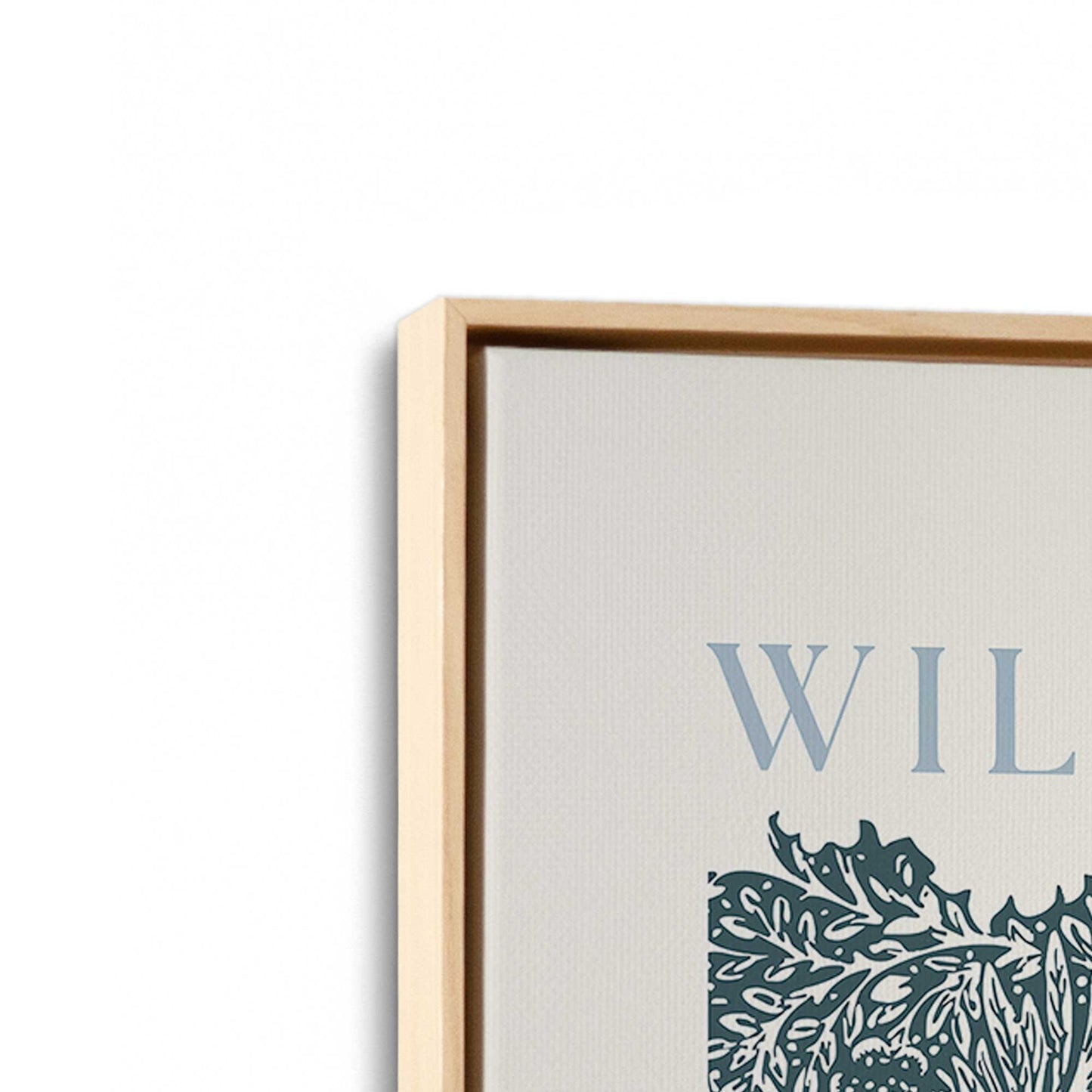 [Color:American Maple], Picture of art in a American Maple frame at an angle