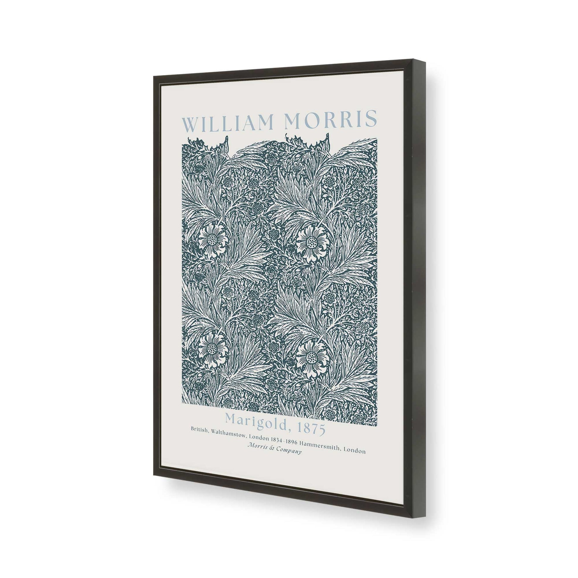 [Color:Satin Black], Picture of art in a Satin Black frame of the corner