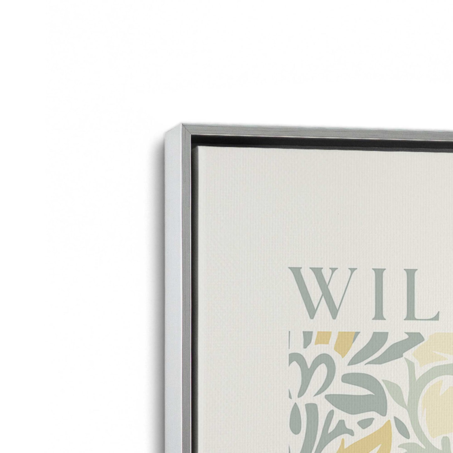 [Color:Polished Chrome], Picture of art in a Polished Chrome frame at an angle