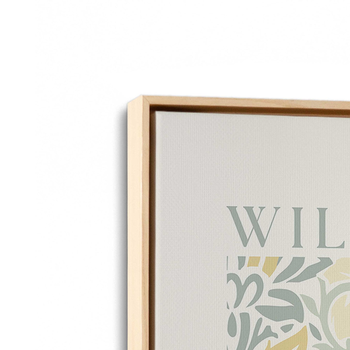 [Color:American Maple], Picture of art in a American Maple frame at an angle