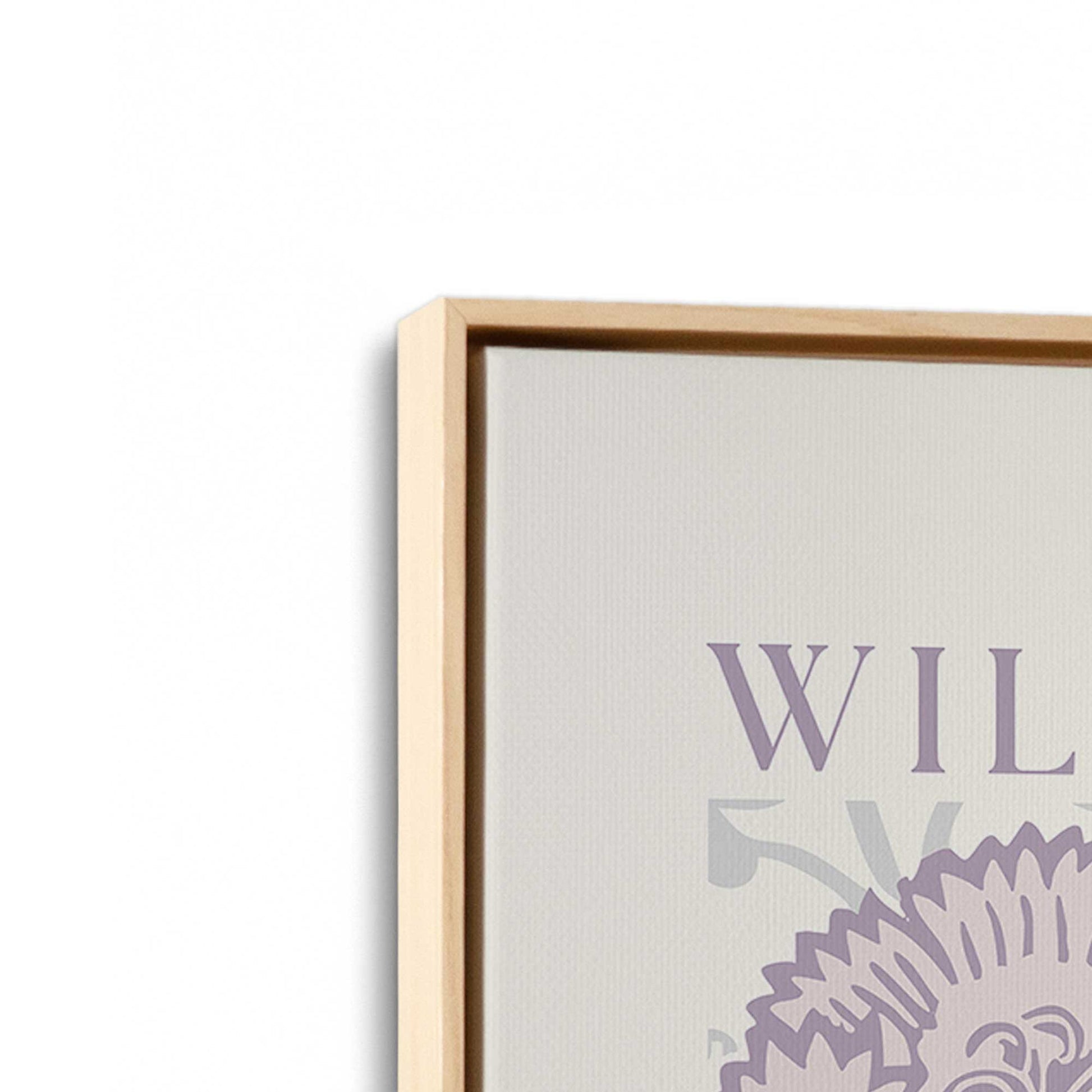 [Color:American Maple], Picture of art in a American Maple frame at an angle