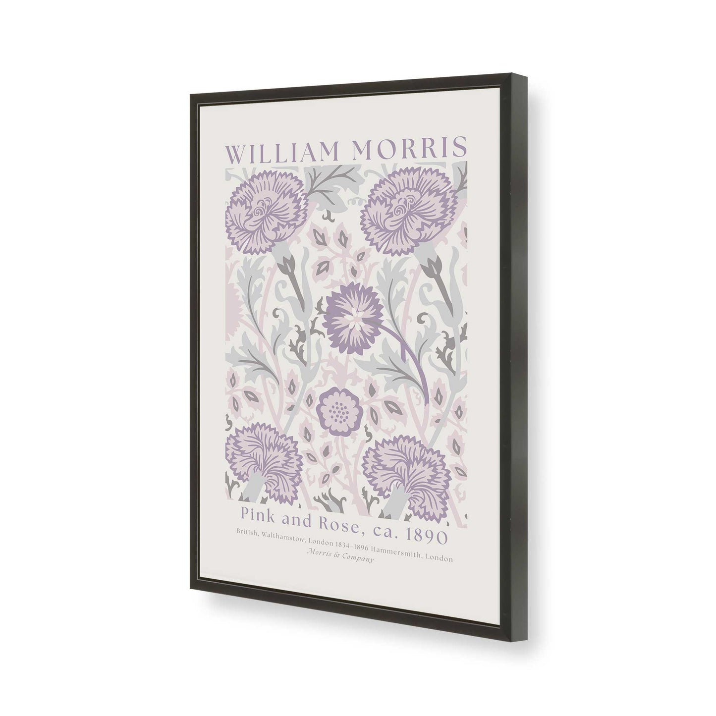 [Color:Satin Black], Picture of art in a Satin Black frame of the corner