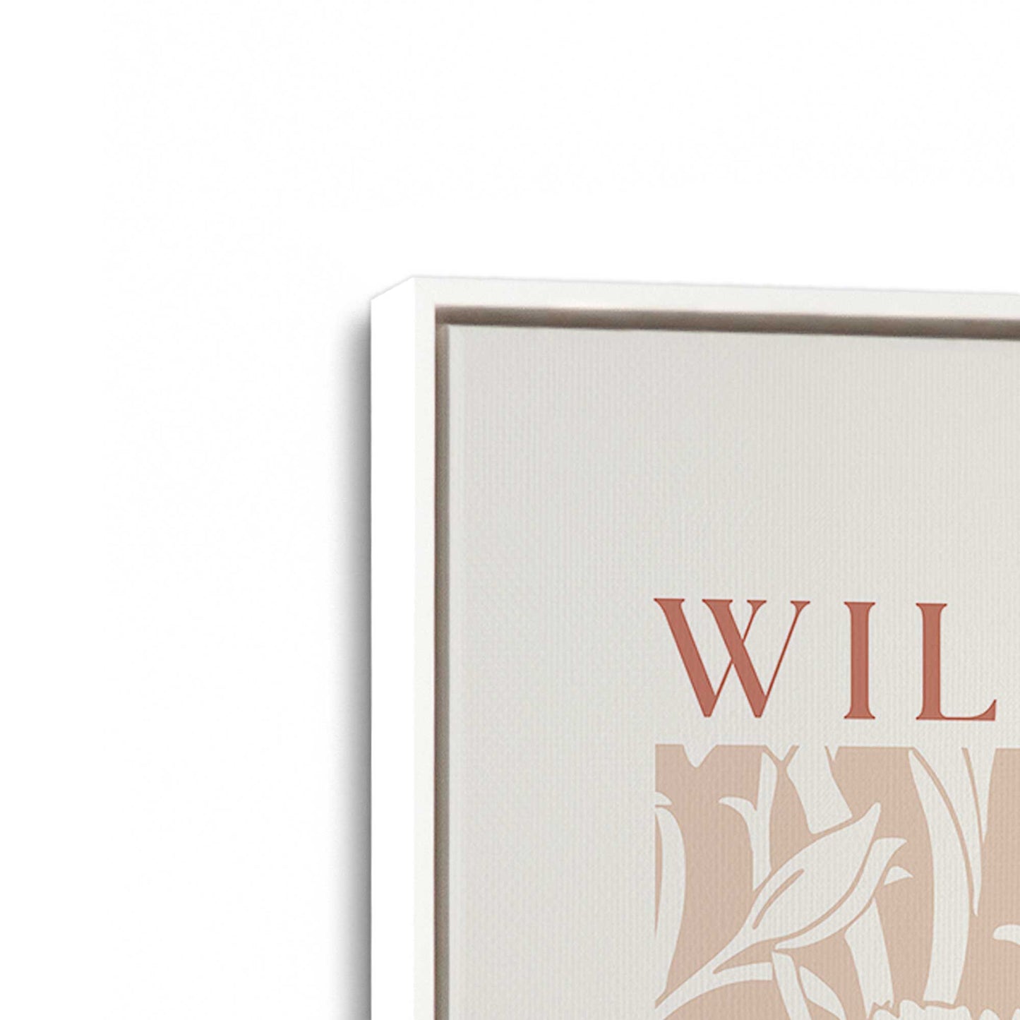 [Color:Opaque White], Picture of art in a White frame at an angle
