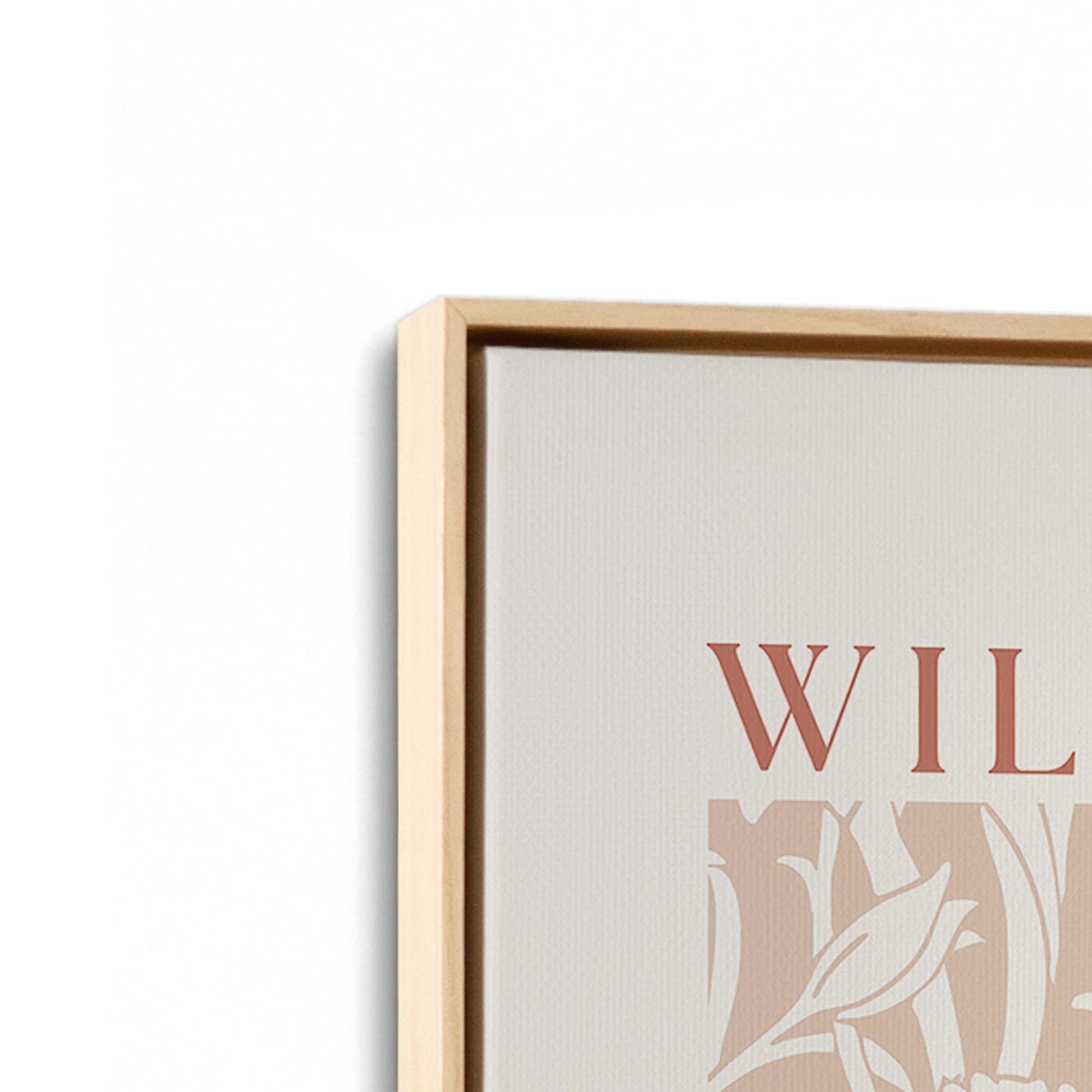 [Color:American Maple], Picture of art in a American Maple frame at an angle