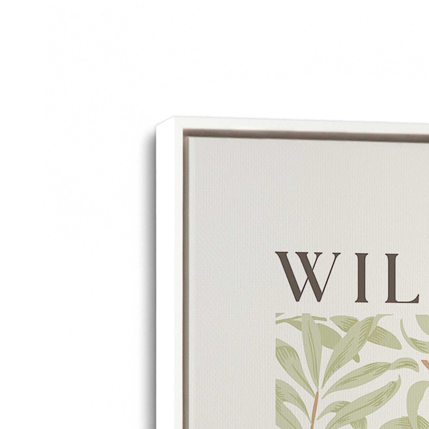 [Color:Opaque White], Picture of art in a White frame at an angle