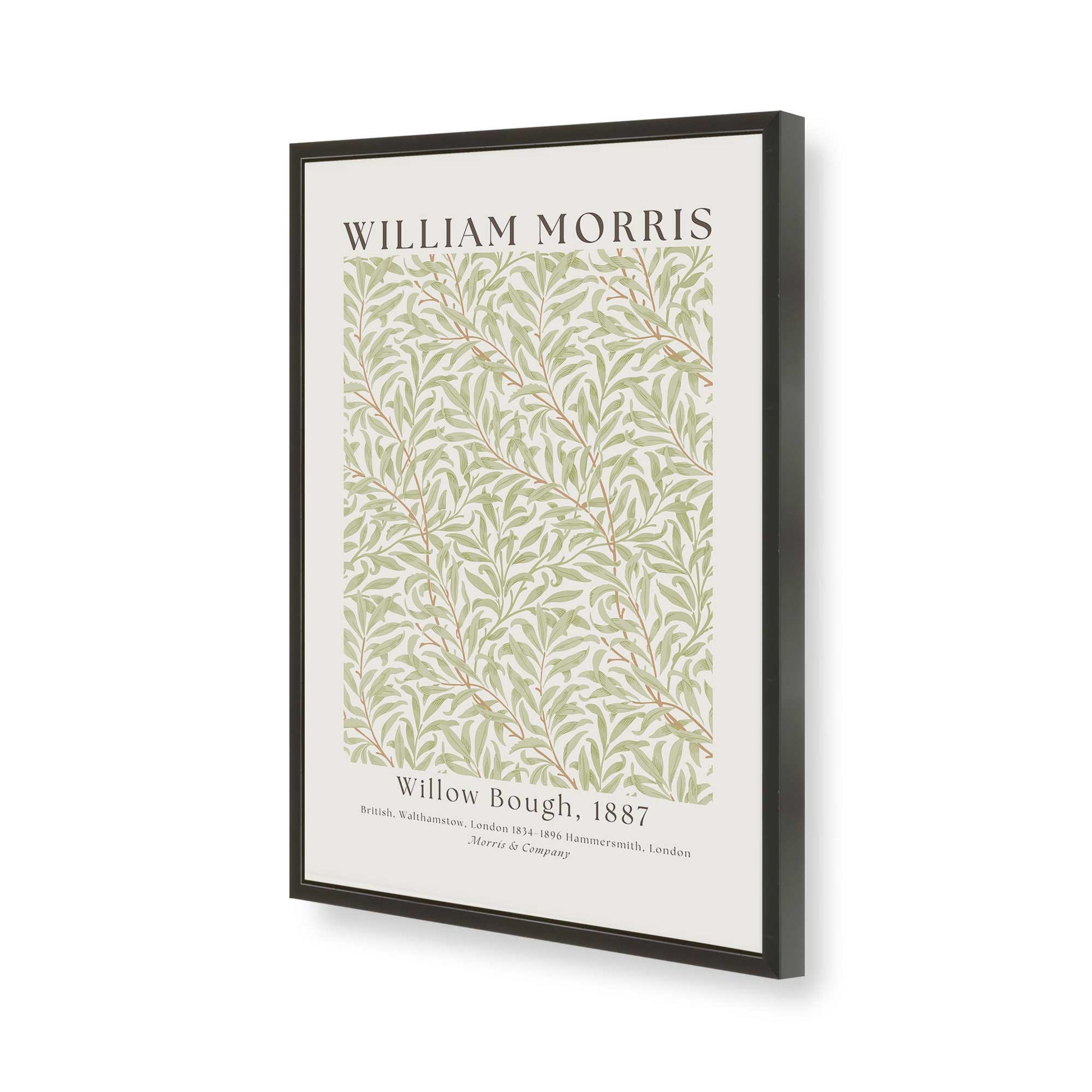[Color:Satin Black], Picture of art in a Satin Black frame of the corner
