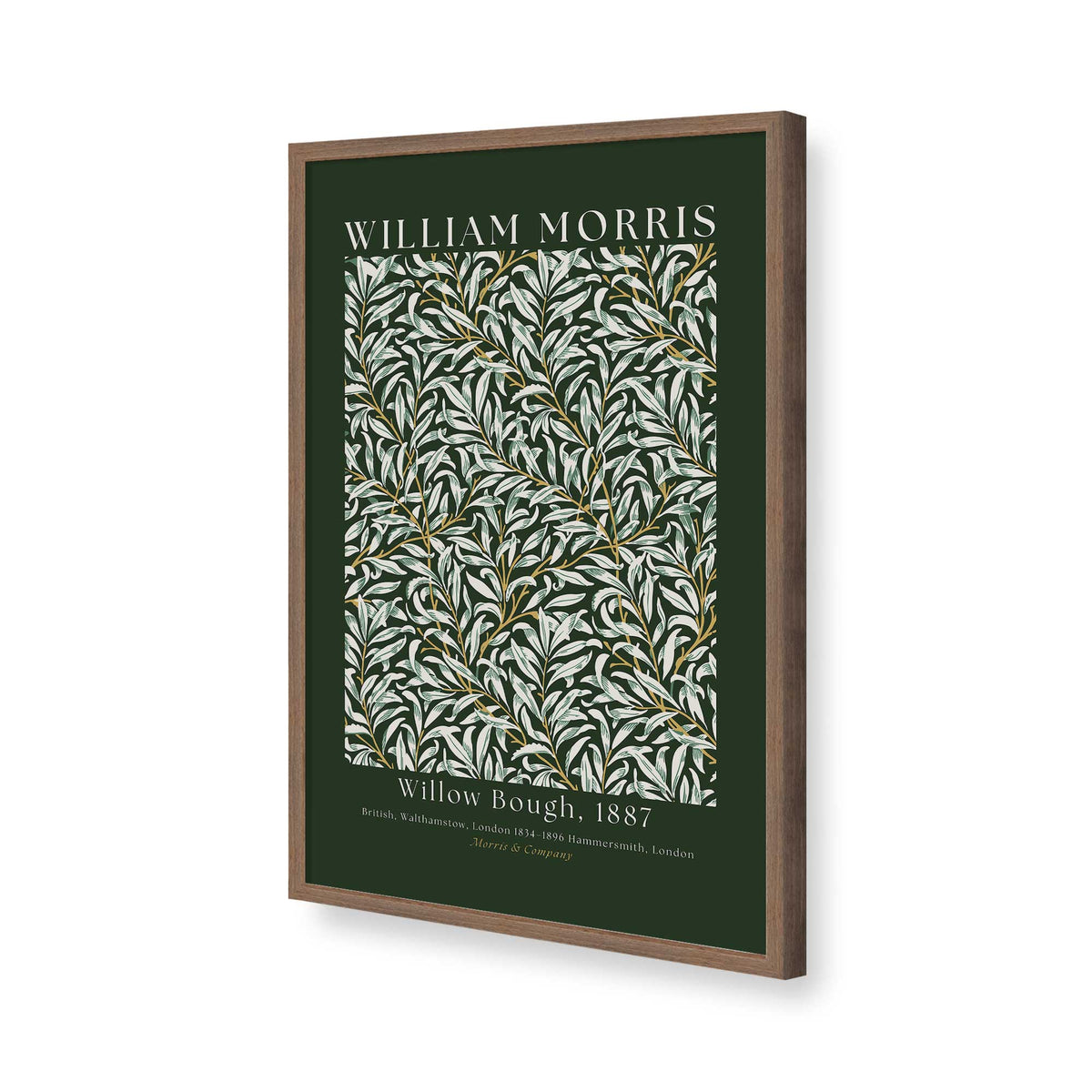 [Color:Walnut], Picture of art in a Walnut frame of the corner