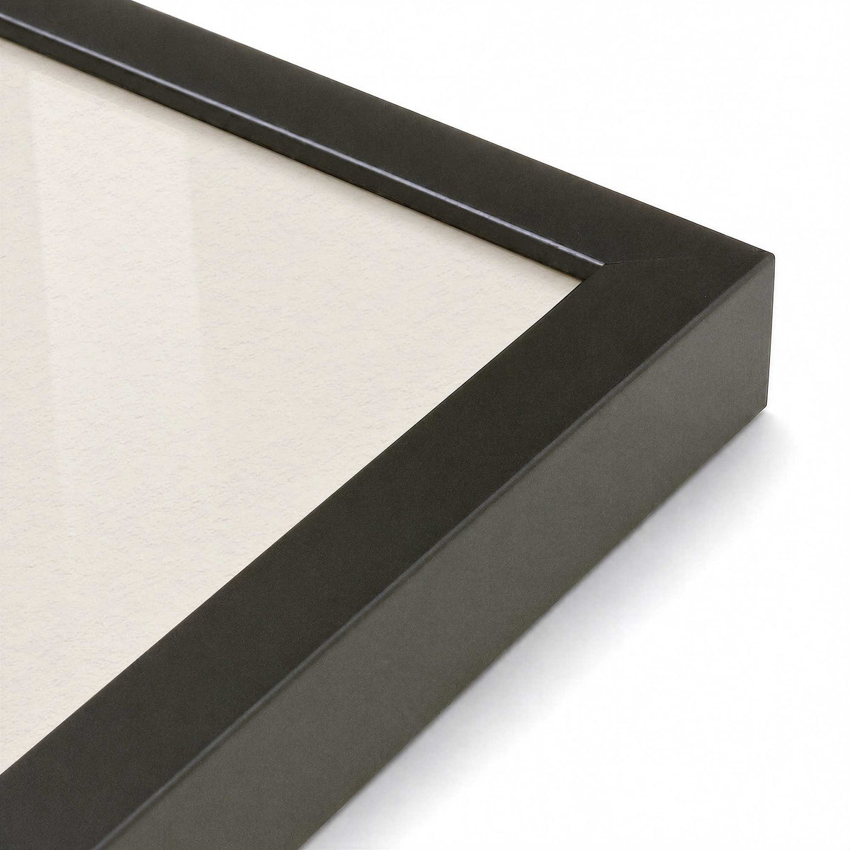 [Color:Satin Black], Picture of art in a Satin Black frame at an angle