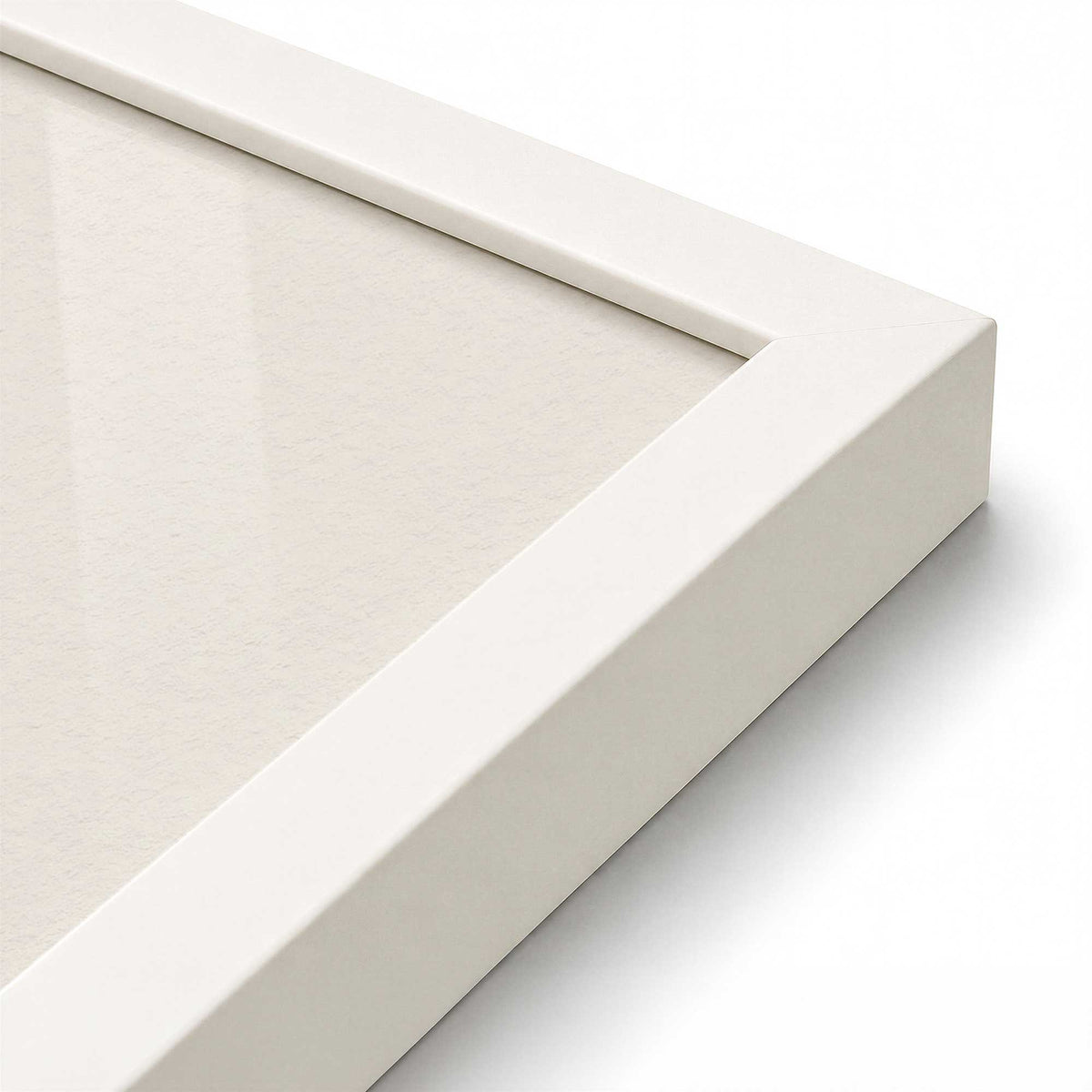 [Color:Opaque White], Picture of art in a Opaque White frame at an angle
