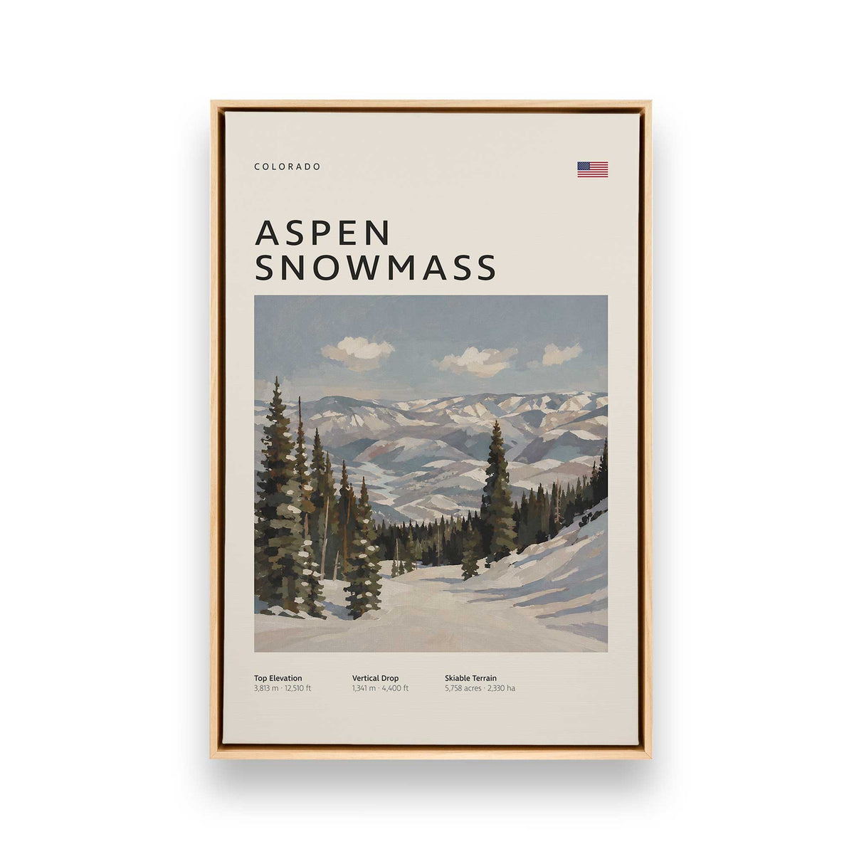 [Color:American Maple], Picture of art in an American Maple frame