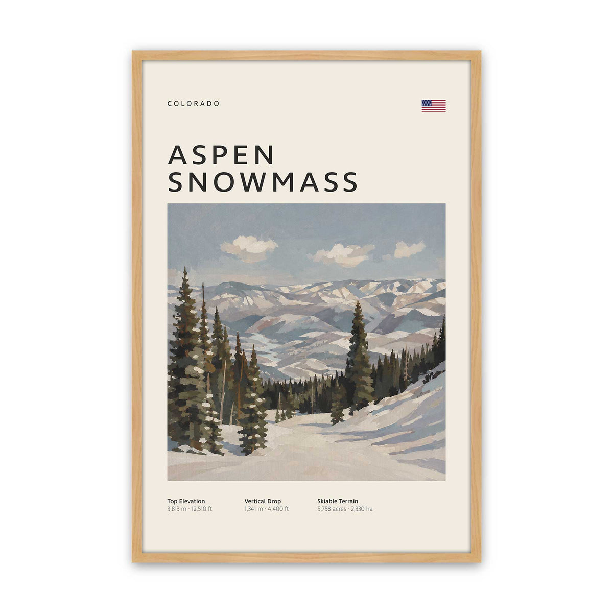 [Color:American Maple], Picture of art in an American Maple frame