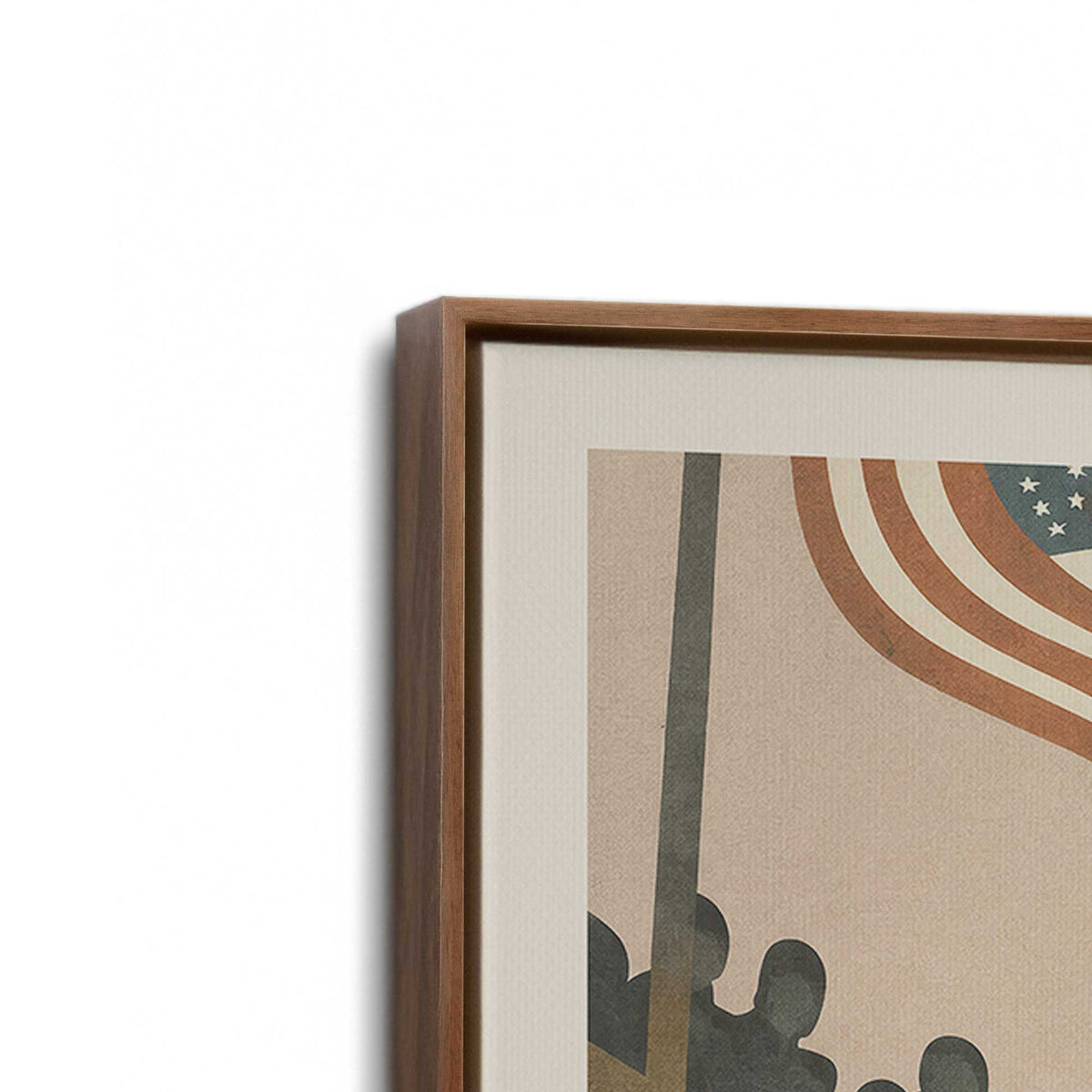 [Color:Walnut], Picture of art in a Walnut frame at an angle