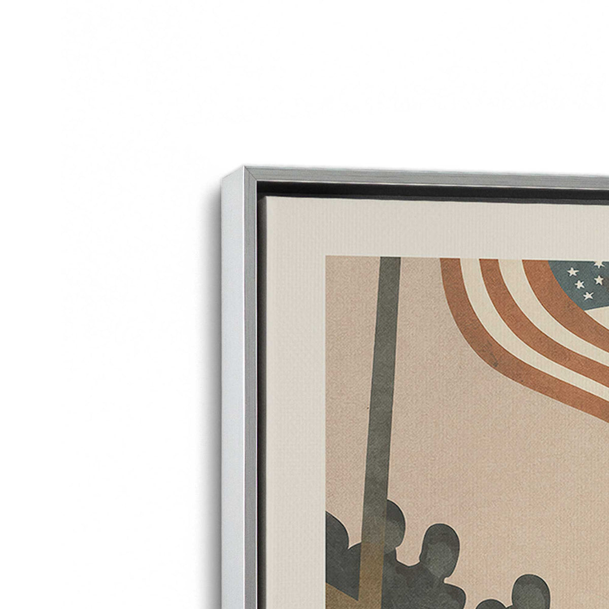 [Color:Polished Chrome], Picture of art in a Polished Chrome frame at an angle