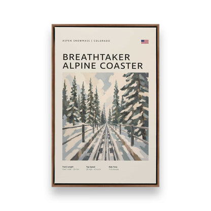 Snowy Coaster Trio, Set of 3 Canvas Prints