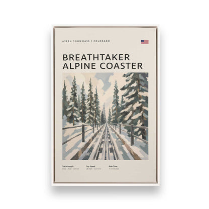 Snowy Coaster Trio, Set of 3 Canvas Prints