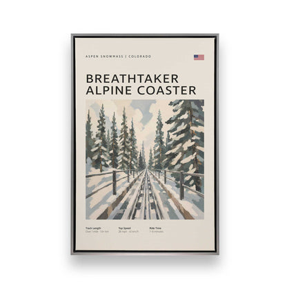 Snowy Coaster Trio, Set of 3 Canvas Prints