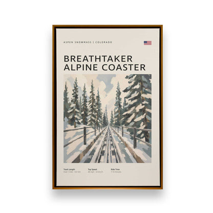 Snowy Coaster Trio, Set of 3 Canvas Prints