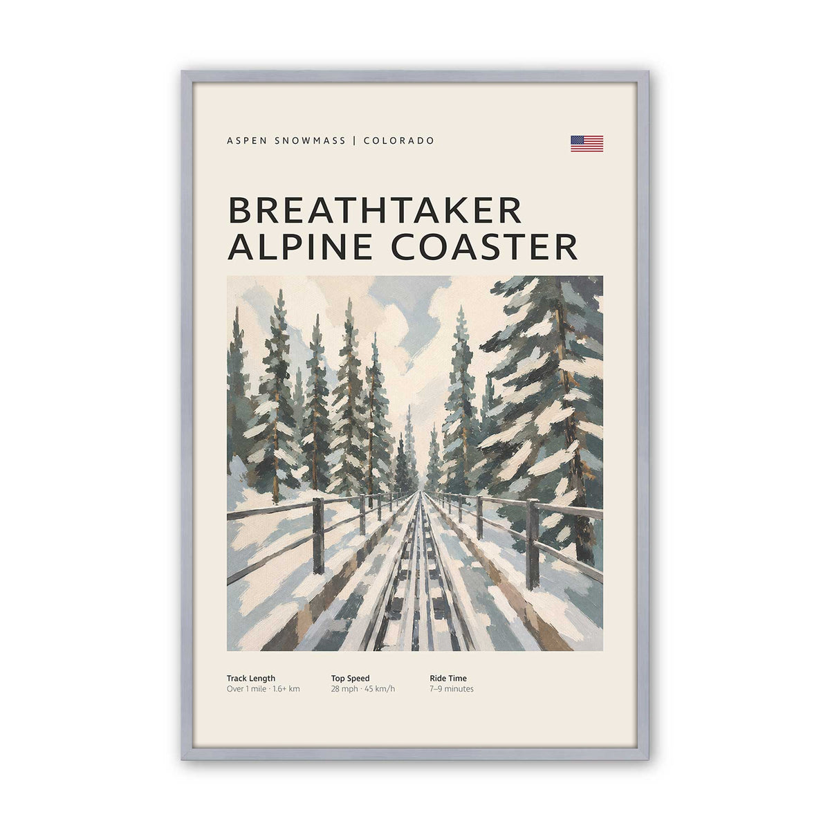 Snowy Coaster Trio Set of 3 At Prints