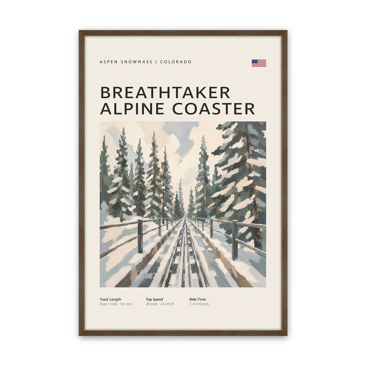 Snowy Coaster Trio Set of 3 At Prints