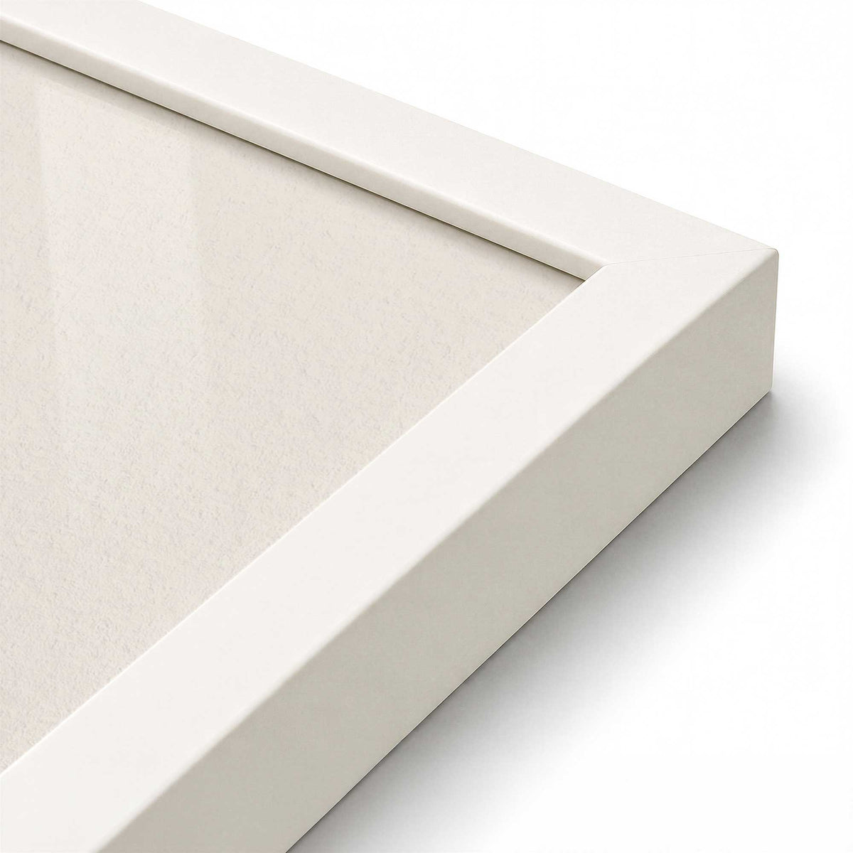 [Color:Opaque White], Picture of art in a Opaque White frame at an angle