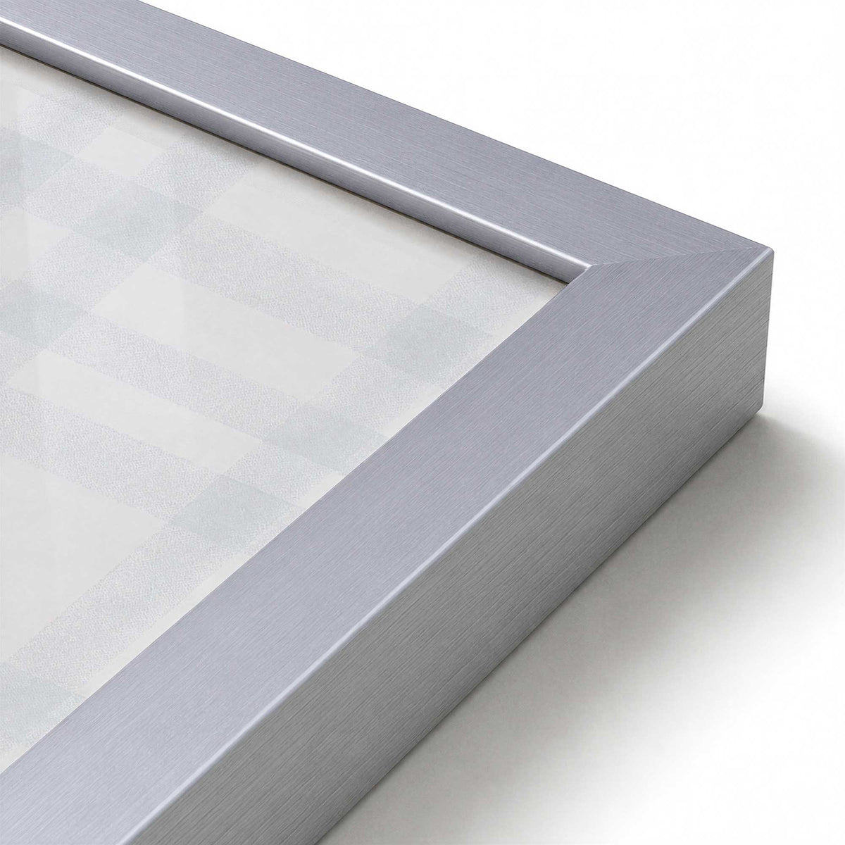 [Color:Polished Chrome], Picture of art in a Polished Chrome frame at an angle