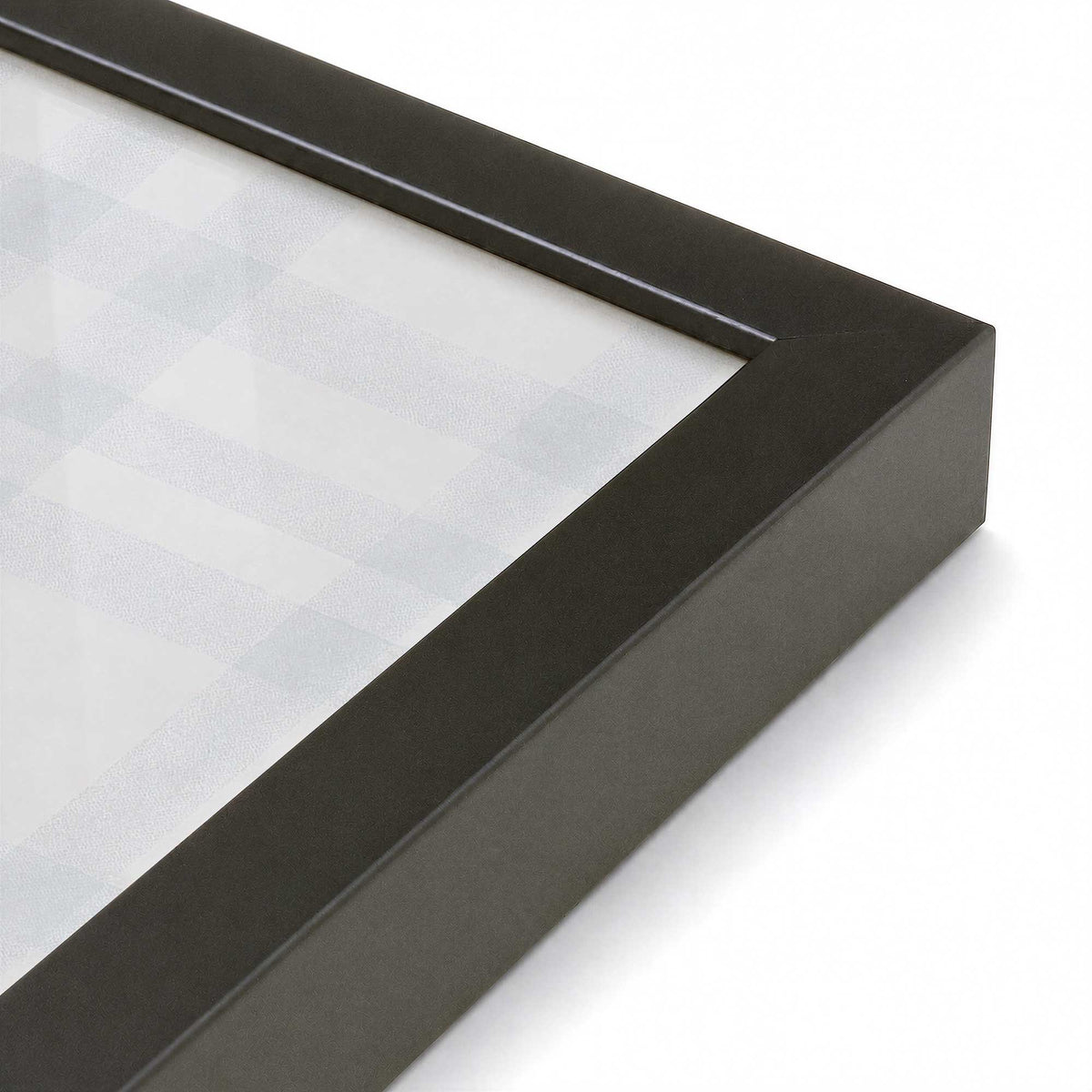 [Color:Satin Black], Picture of art in a Satin Black frame at an angle