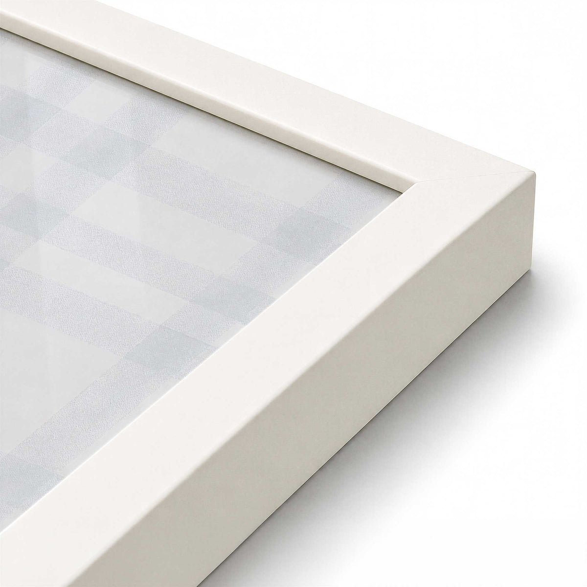 [Color:Opaque White], Picture of art in a Opaque White frame at an angle