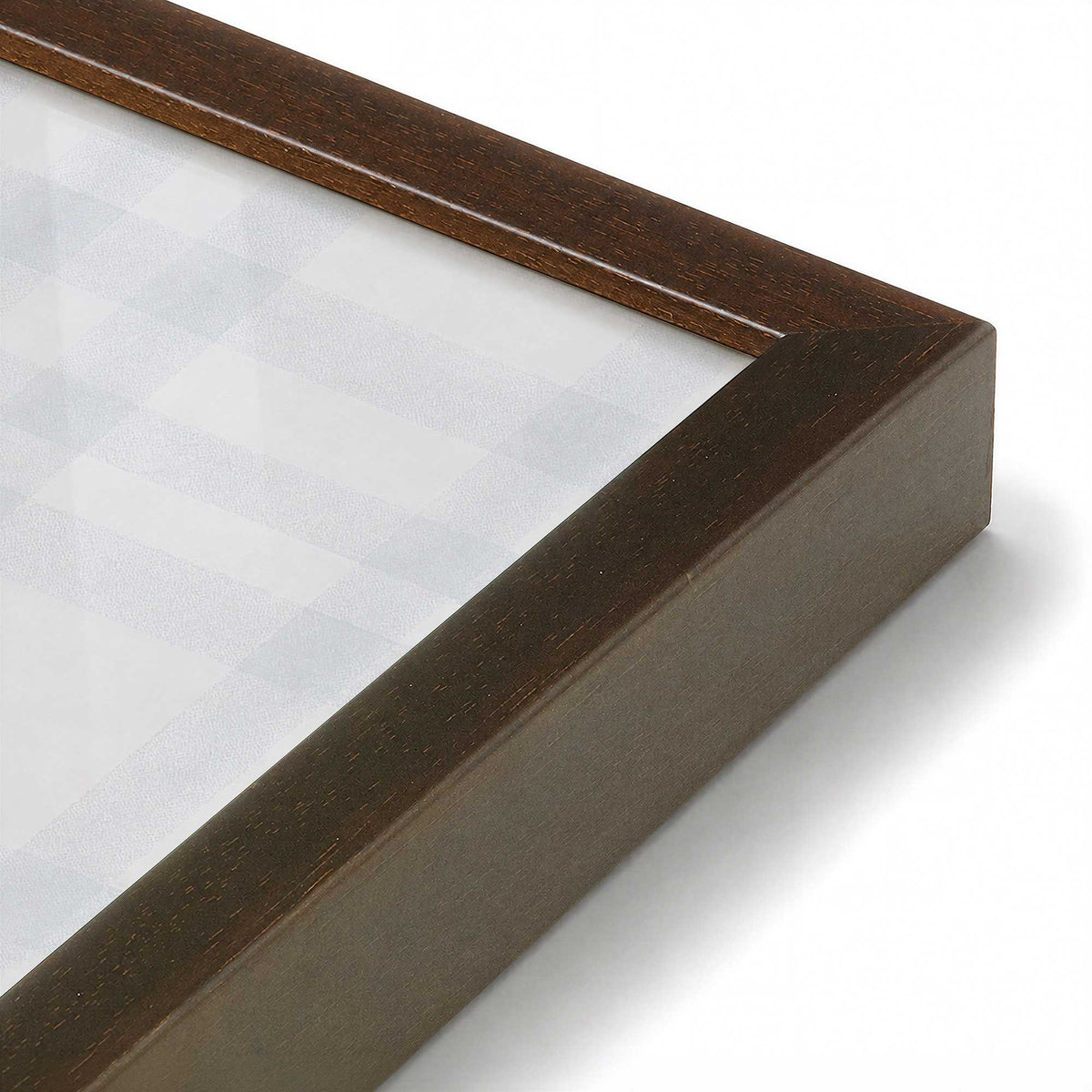 [Color:Brown], Picture of art in a Brown frame at an angle