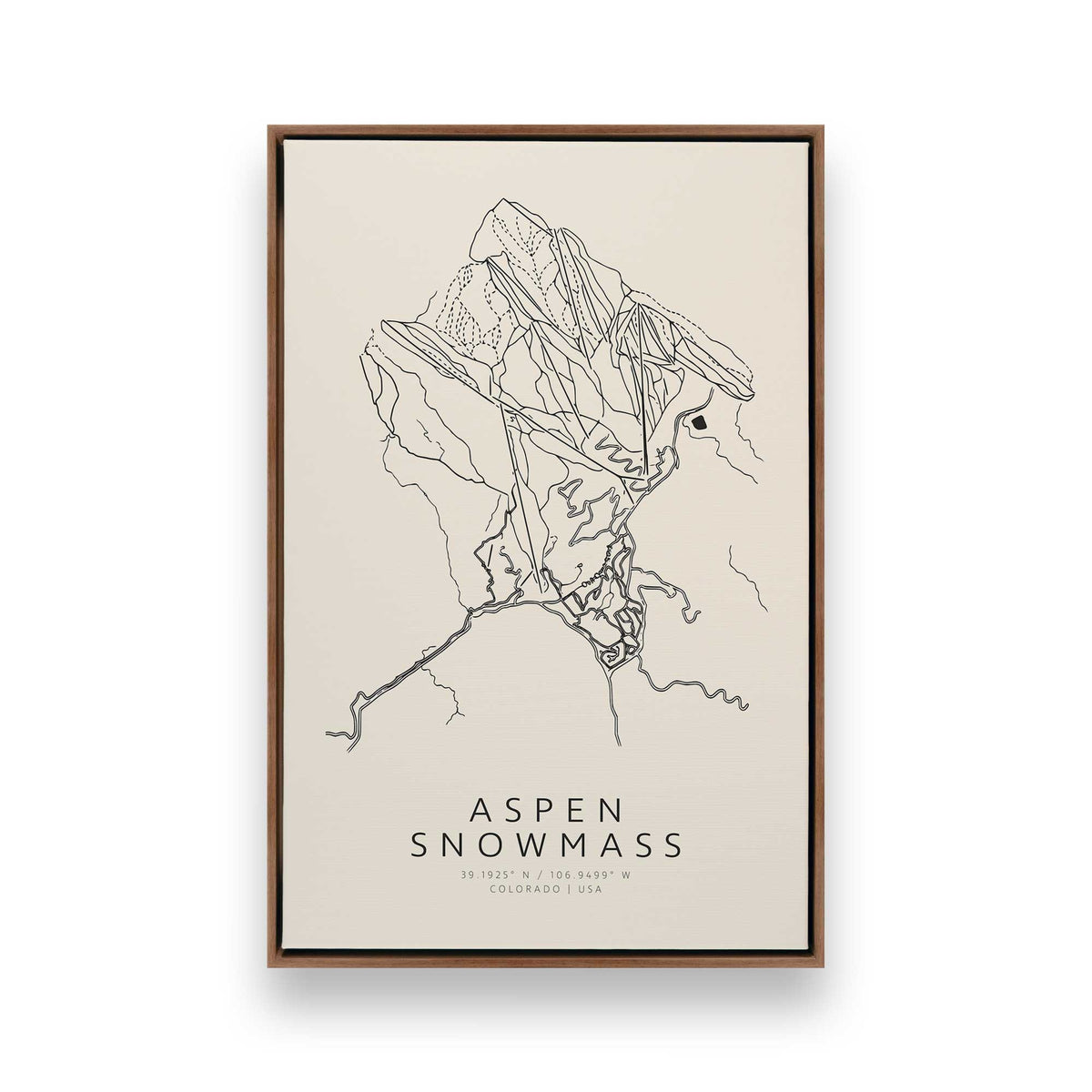 Gone Skiing in America, Set of 6 Canvas Prints