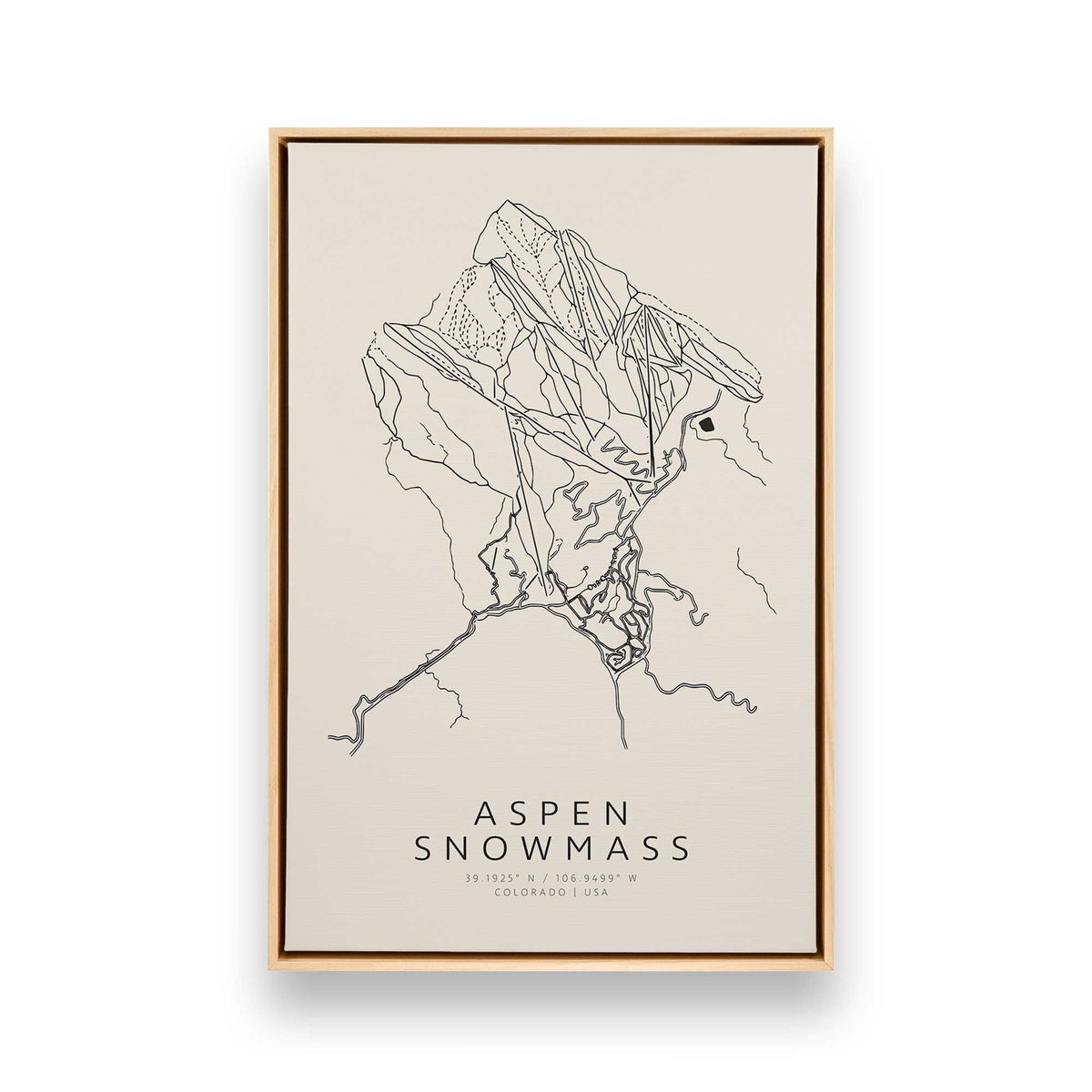 Gone Skiing in America, Set of 6 Canvas Prints