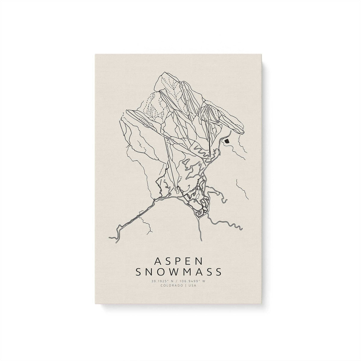 Gone Skiing in America, Set of 6 Canvas Prints