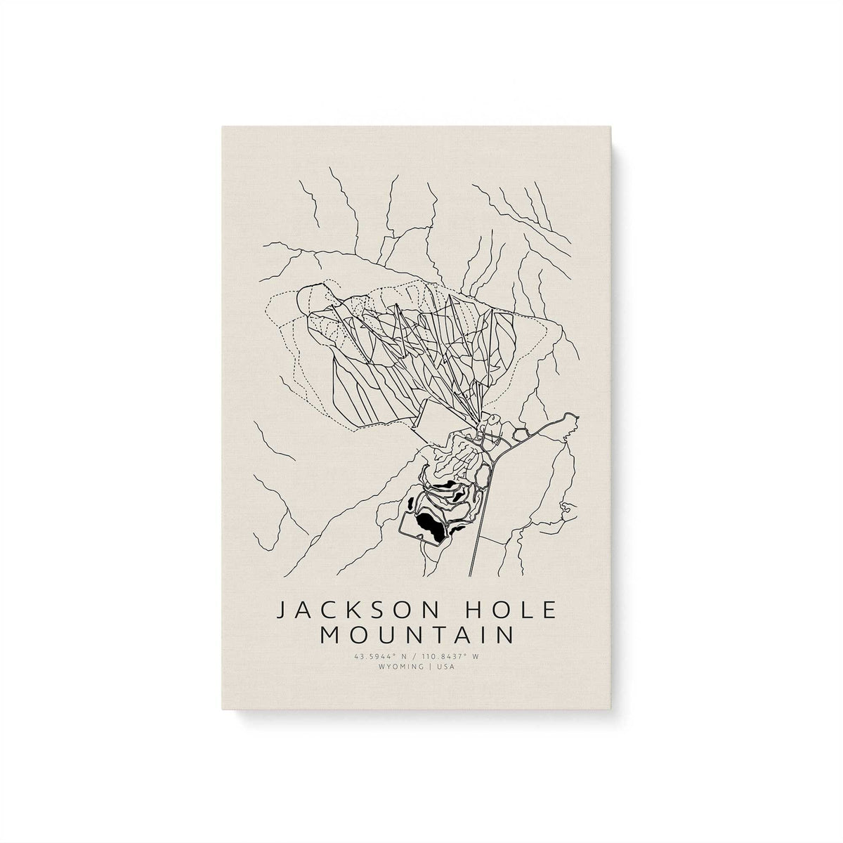 Snowy Coaster, Set of 4 Canvas Prints