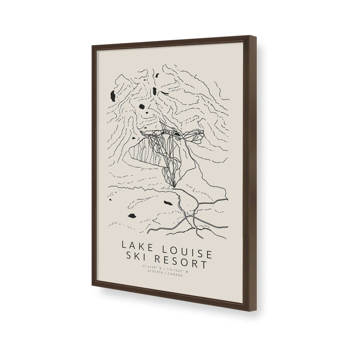 [Color:Brown], Picture of art in a Brown frame of the corner