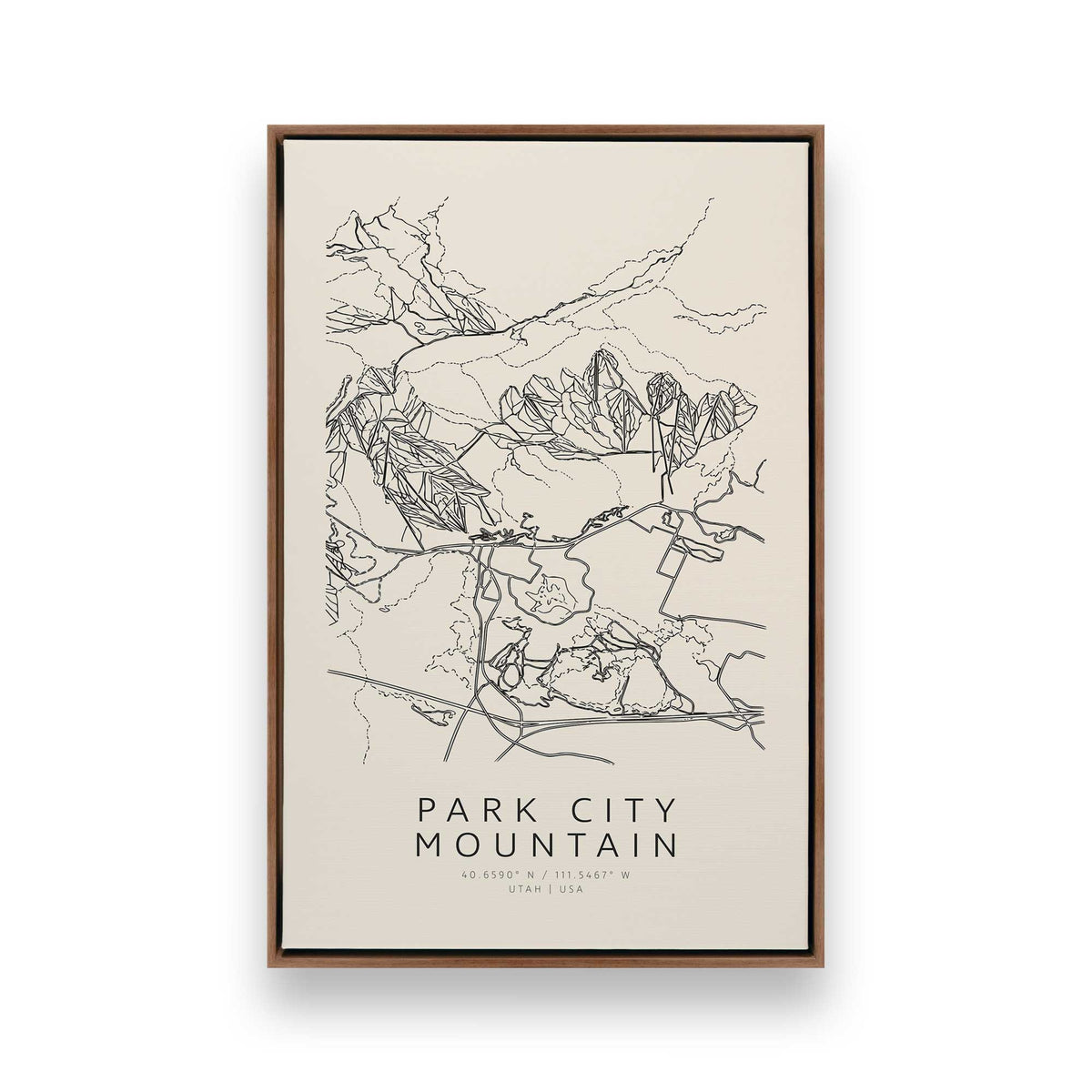 Map My American Mountain Trio, Set of 3 Canvas Prints