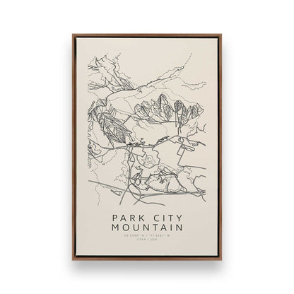 Map My American Mountain Trio, Set of 3 Canvas Prints