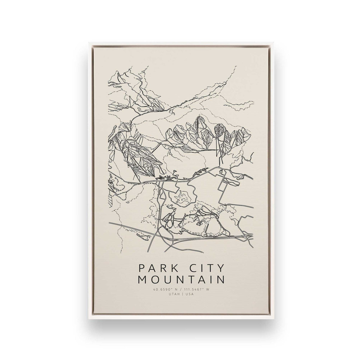 Map My American Mountain Trio, Set of 3 Canvas Prints